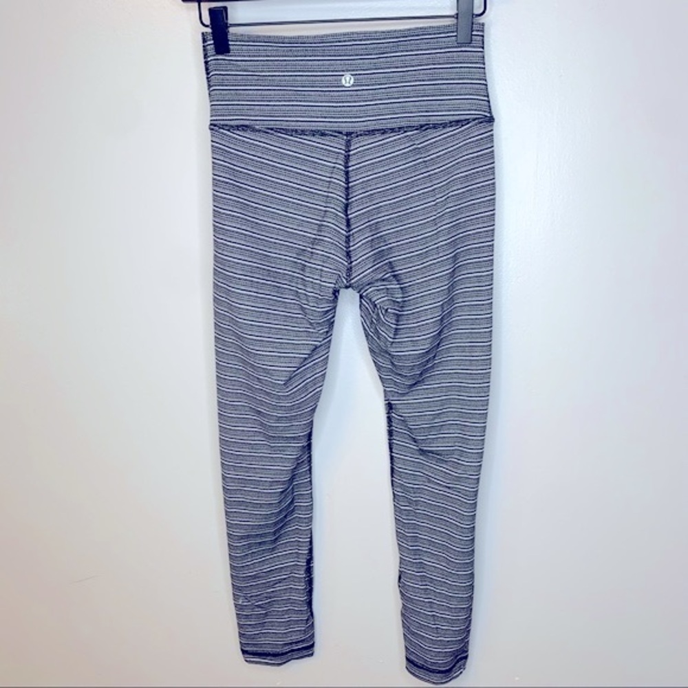 Lululemon High Times Pant Leggings‎ Textured Stripe Black Deep Coal - Picture 8 of 13